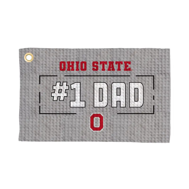 Ohio State Buckeyes #1 Dad Waffle Golf Towel