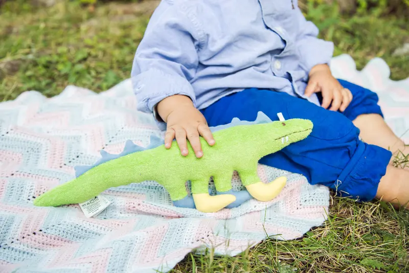 Organic Cotton Stuffed Dinosaur Toy