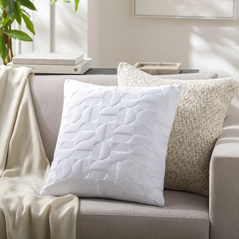 Paniz White Throw Pillow - Clearance