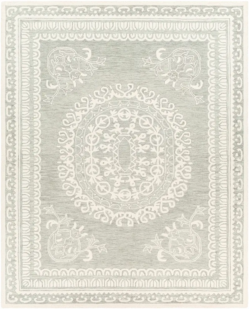 Parson Ivory/Sage Wool Area Rug
