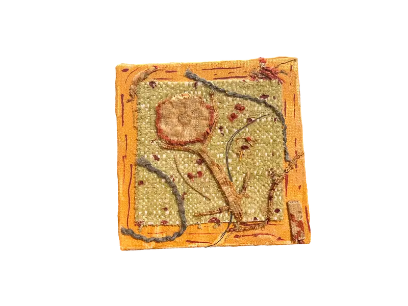 "Persian Flower" Mixed Media Art