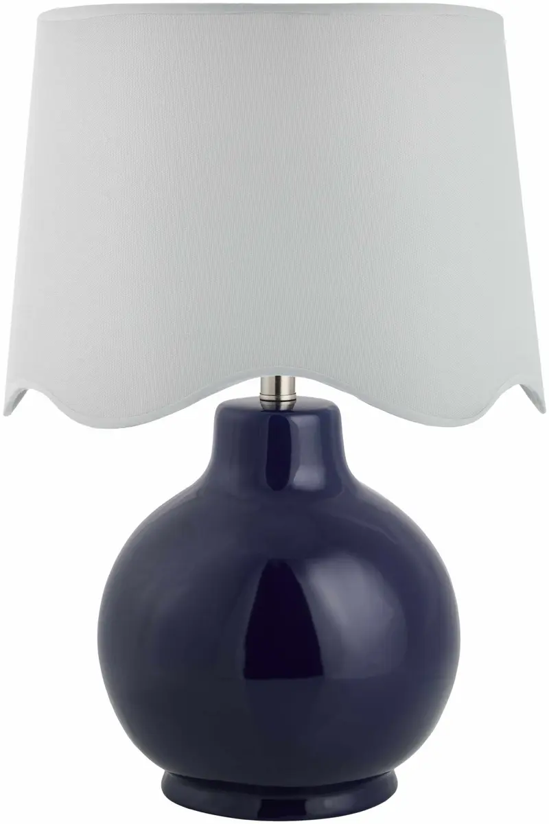 Pojezerje Navy & White Table Lamp