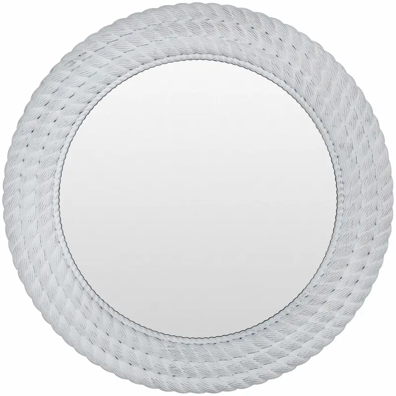 Polverigi Round White Mirror - Clearance