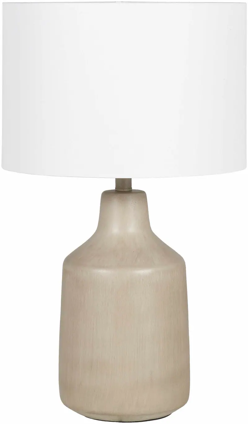 Quezon Beige Resin Table Lamp