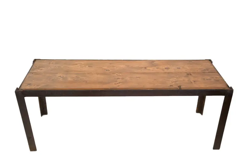 Reclaimed Industrial Bench Table