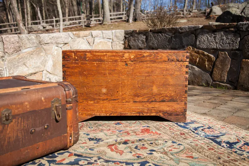 Vintage Cedar Blanket Chest Trunk