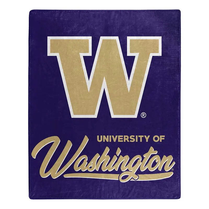 NCAA Washington Huskies Signature Raschel Throw Blanket 50x60 Inches