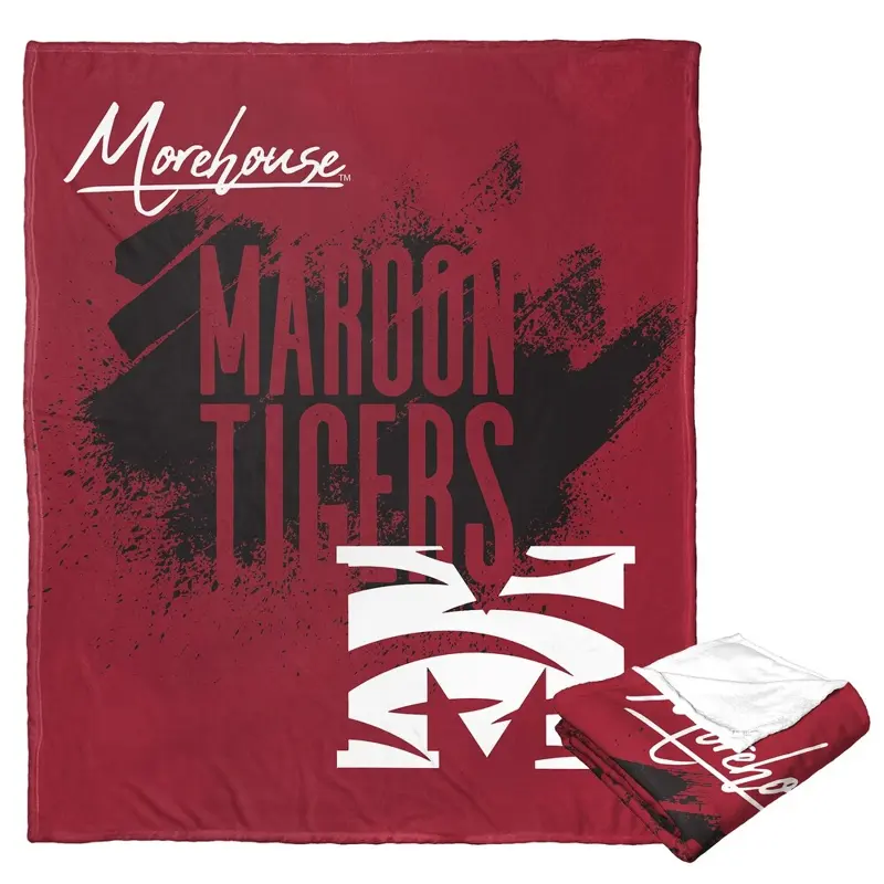NCAA Morehouse Maroon Tigers School Tradition Silk Touch Throw Blanket 50x60 Inches