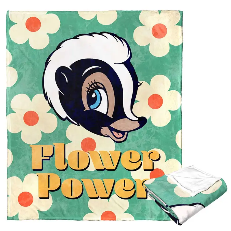 Disney Bambi 80th Celebration Flower Power Silk Touch Throw Blanket 50x60 Inches