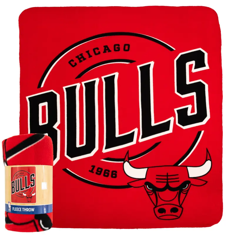 NBA Chicago Bulls Campaign Fleece Throw Blanket 50x60 Inches