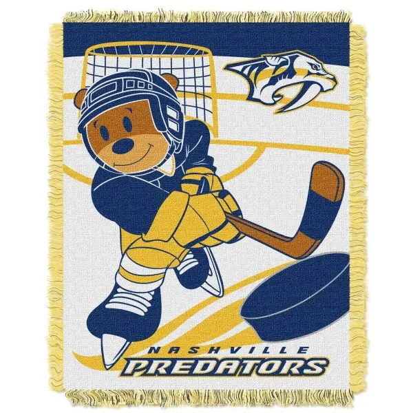 NHL Nashville Predators Score Baby Jacquard Throw Blanket 36x46 Inches