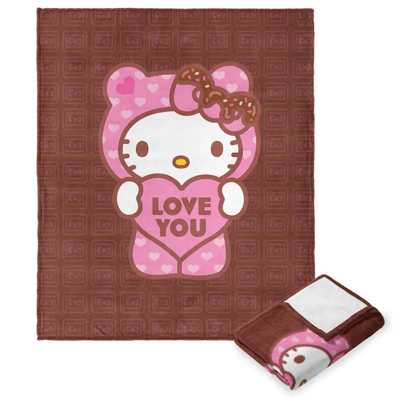 Sanrio Hello Kitty Chocokitty Silk Touch Throw Blanket 50X60 Inches