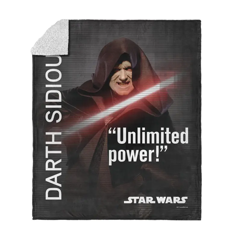 Star Wars Classic Star Wars Quotes Darth Sidious Silk Touch Sherpa Throw Blanket 50X60 Inches