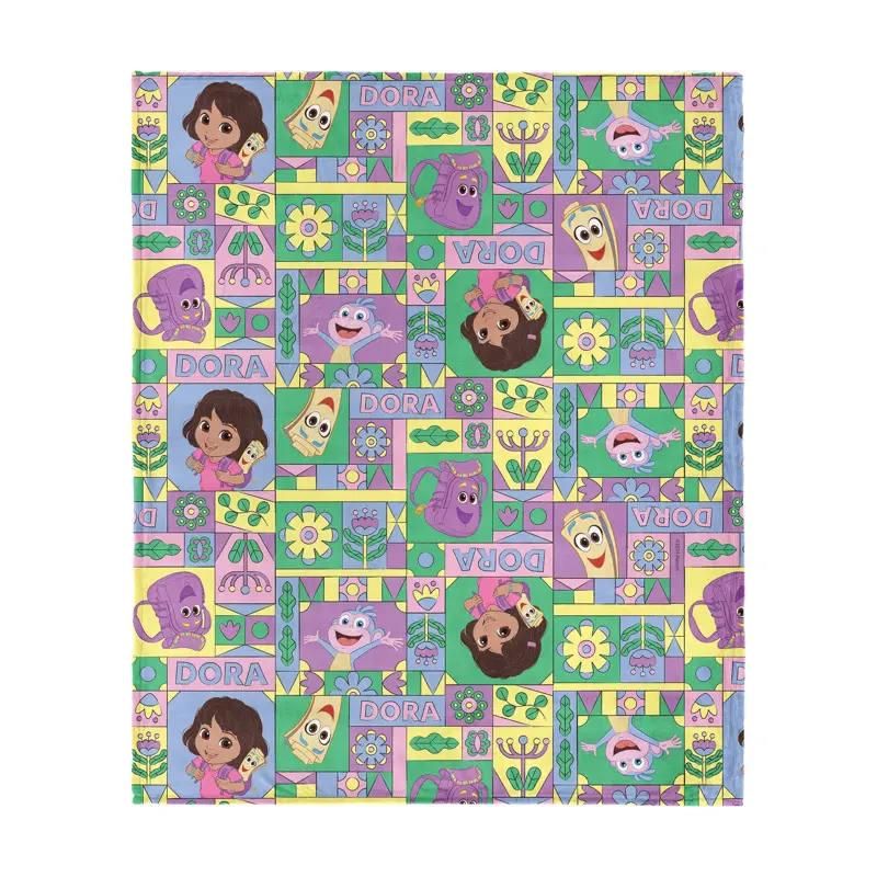 Dora the Explorer Dora and Friends Collage Silk Touch Throw Blanket 40 x 50 inches