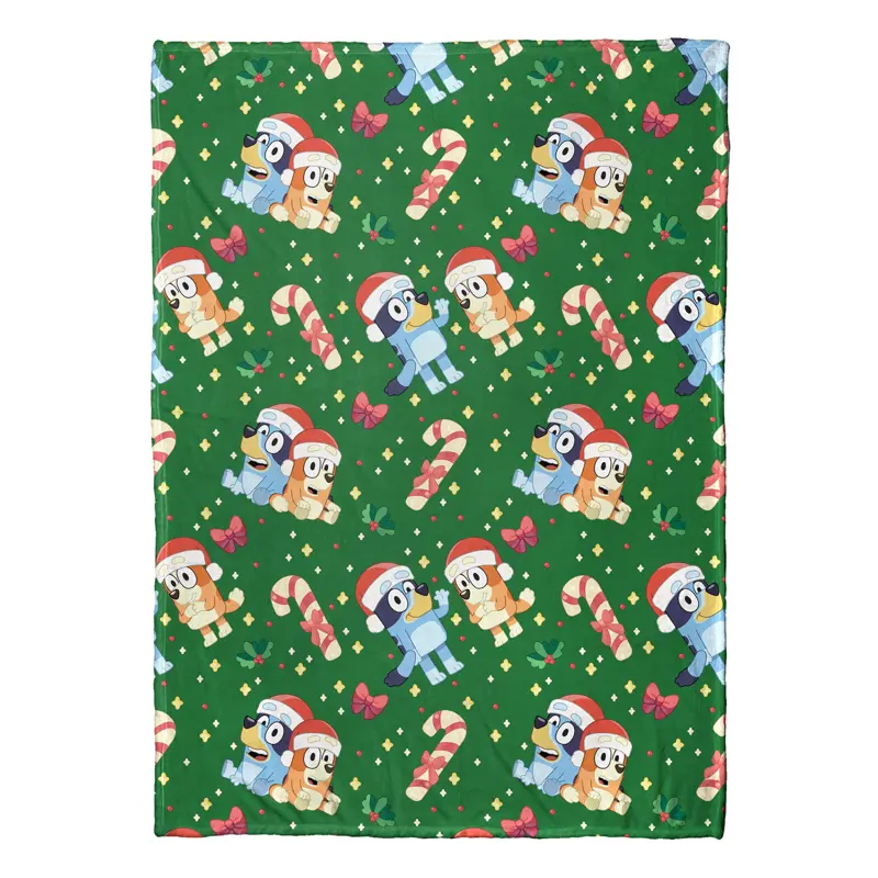 Bluey Family Holiday Silk Touch Throw Blanket 50x70 inches