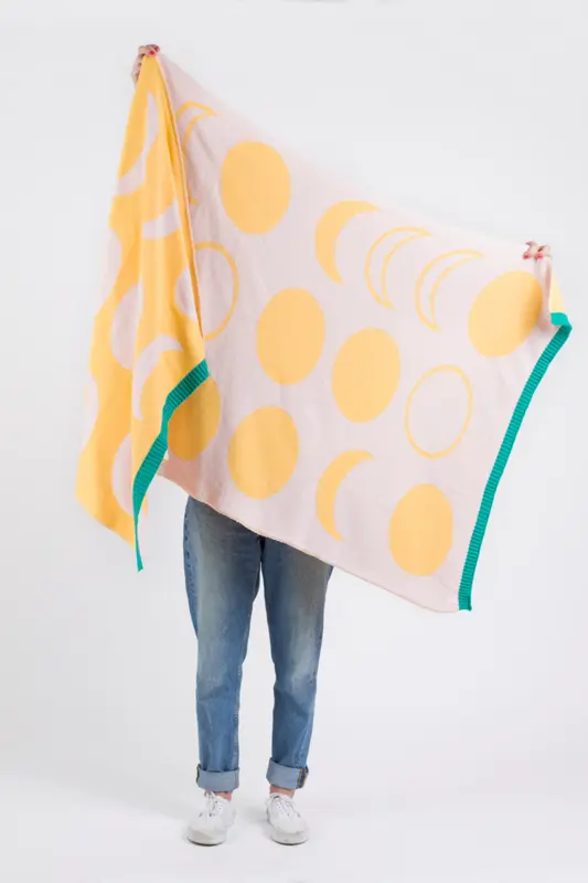 Handmade Modern Blanket Yellow