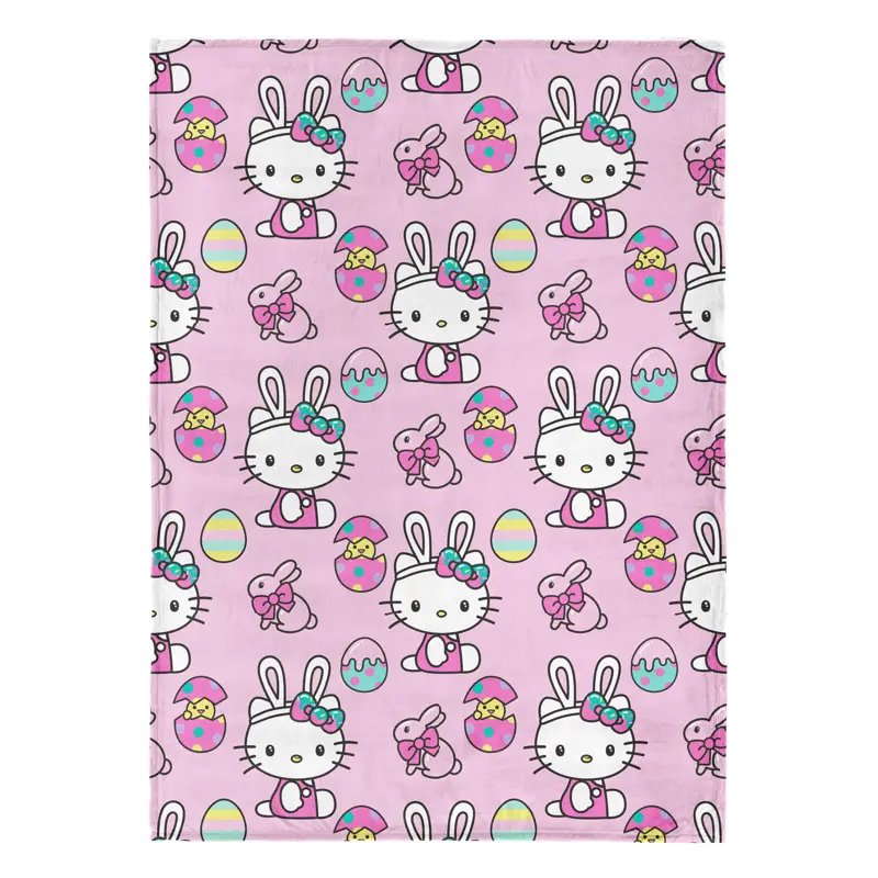 Sanrio Hello Kitty Hello Easter Silk Touch Throw Blanket 50x70 inches