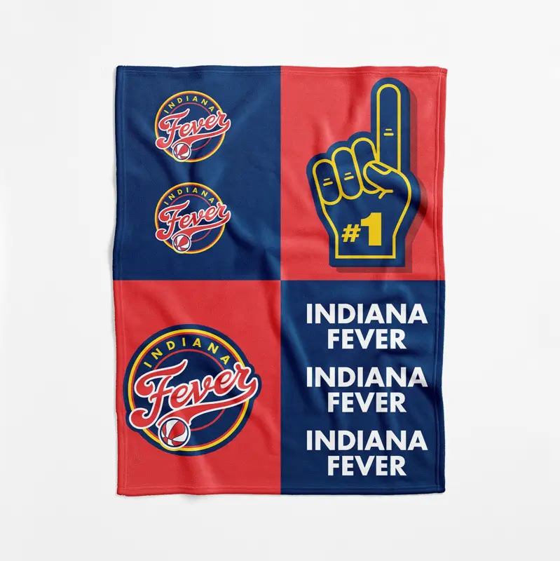 WNBA Indiana Fever Domino Swaddle Blanket 40x50 inches