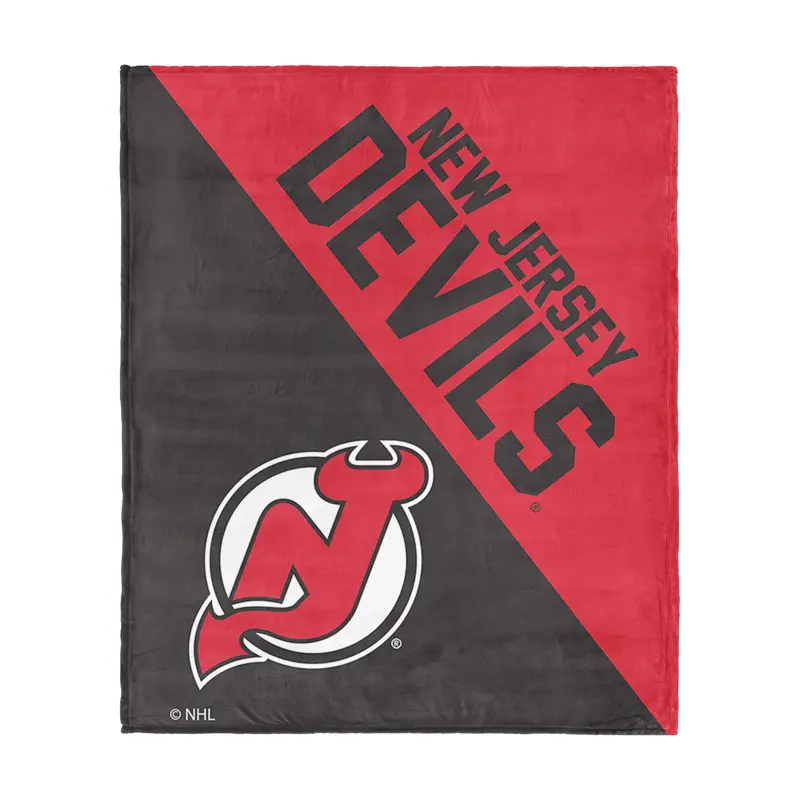 NHL New Jersey Devils Halftone Silk Touch Throw Blanket 46x60 inches