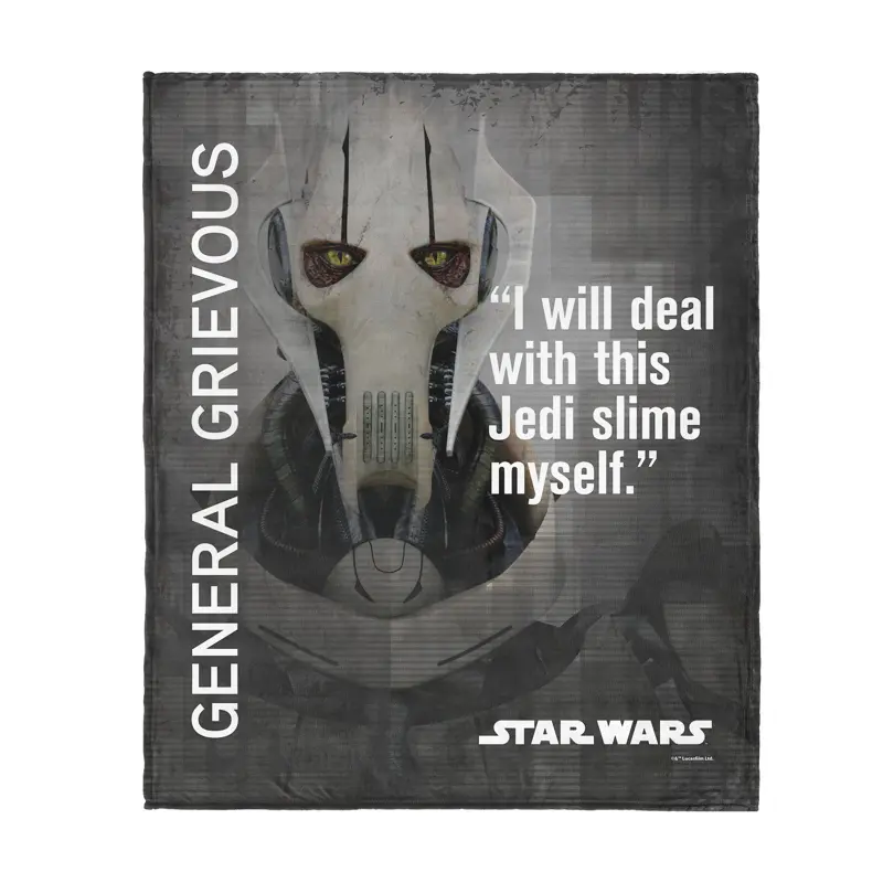 Star Wars Classic Star Wars Quotes General Grievous Silk Touch Throw Blanket 40X50 Inches