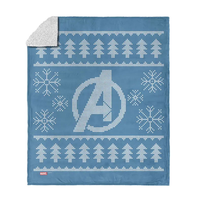 Marvel Avengers Avengers Sweater Silk Touch Sherpa Throw Blanket 50x60 Inches
