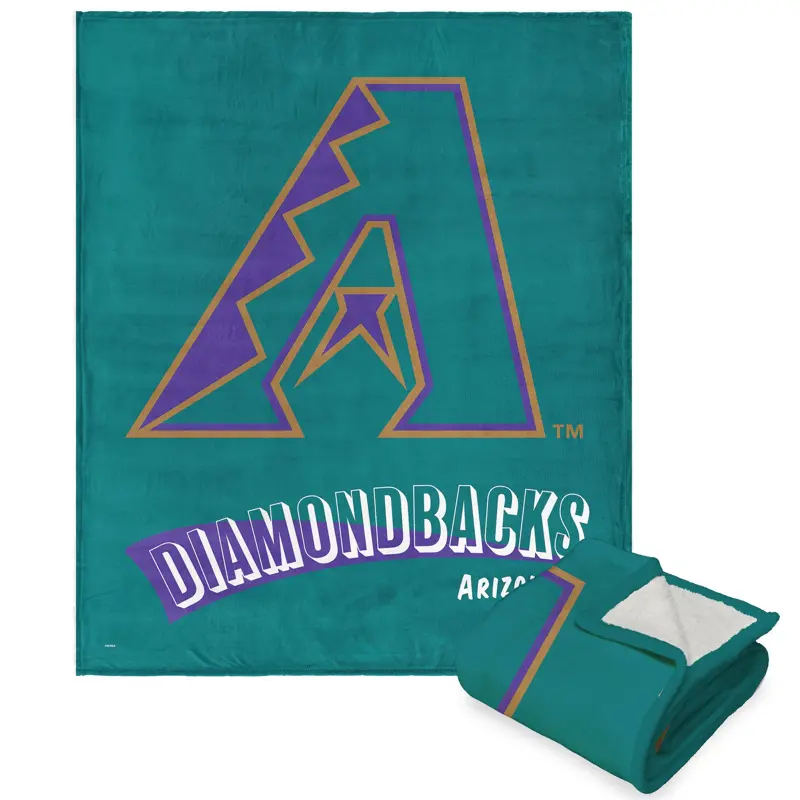 MLB Arizona Diamondbacks Cooperstown Collection Throwback Silk Touch Sherpa Throw Blanket 50 x 60 Inches