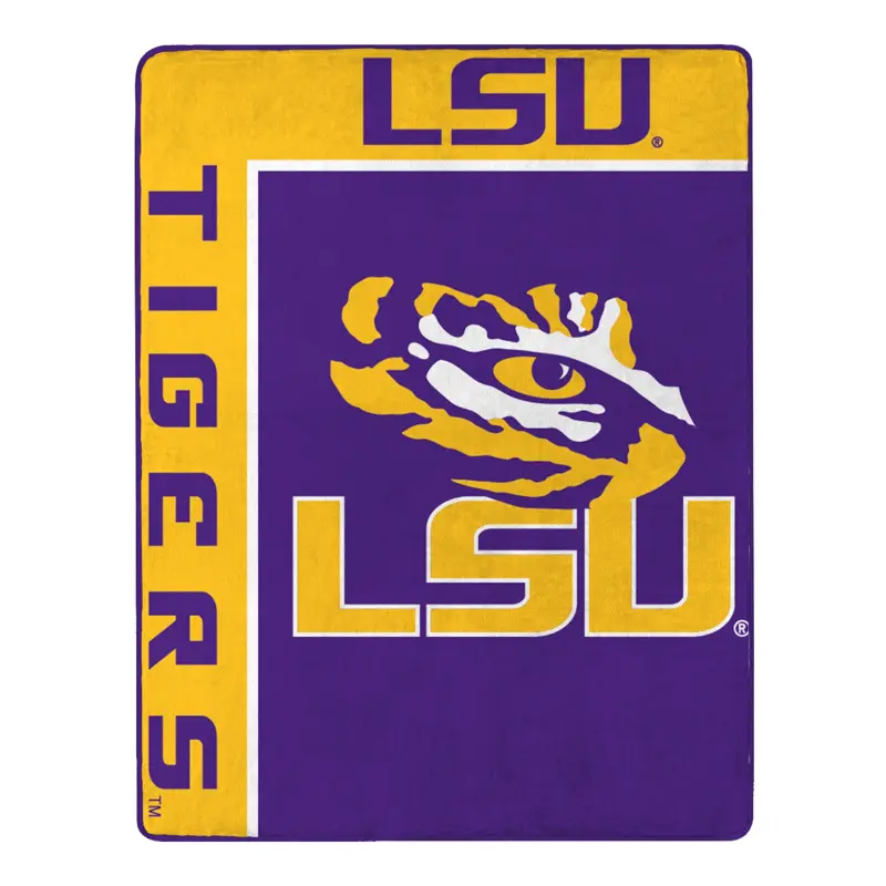 LSU Tigers School Spirit Raschel Throw Blanket 50x60 inches