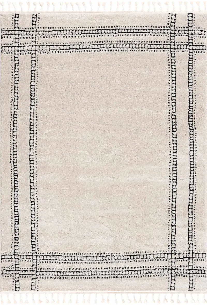 Ryuu Black & White Area Rug - Clearance