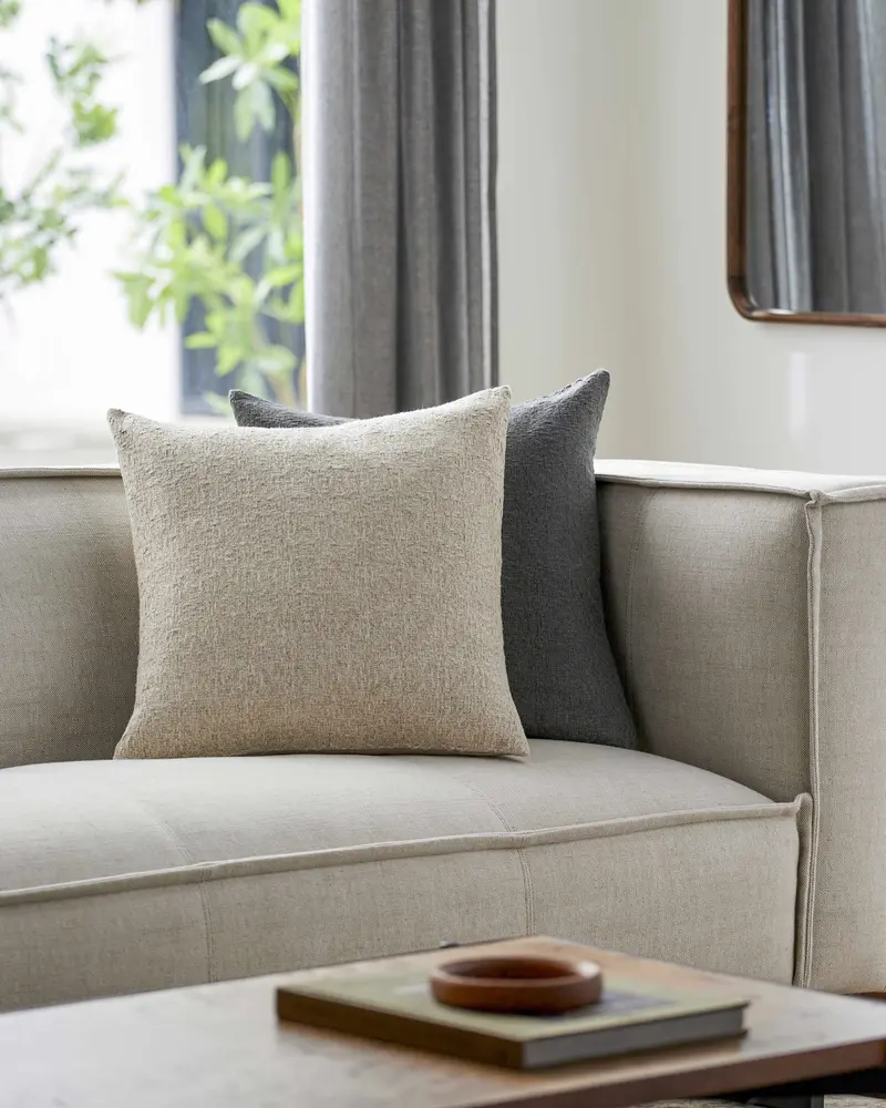 Salas Beige Throw Pillow - Clearance