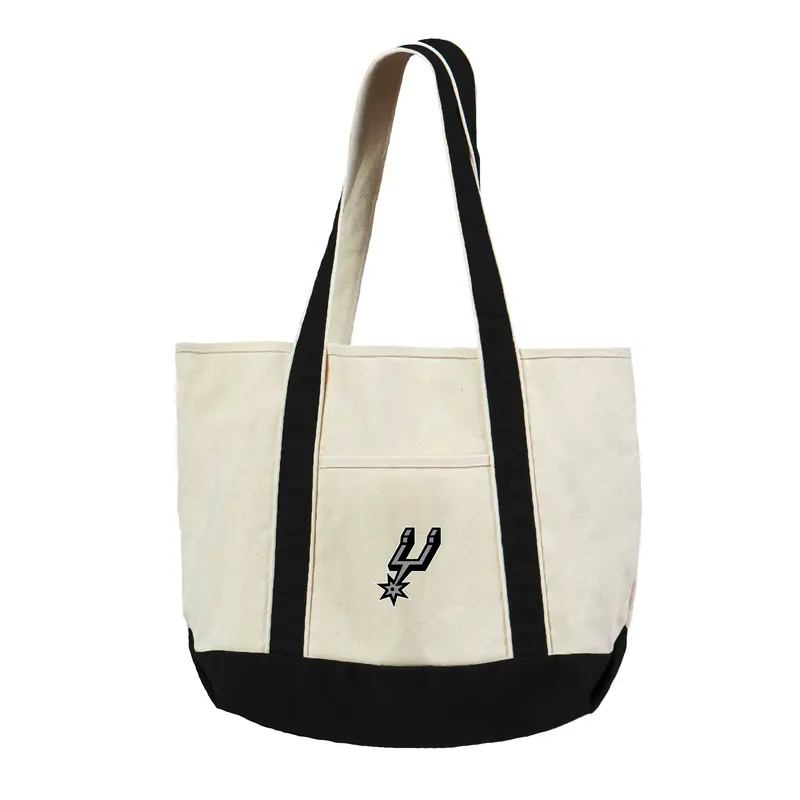San Antonio Spurs NBA Canvas Tote with Colored Strap