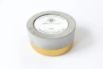 Scented Soy Candle in Gold Dipped Concrete