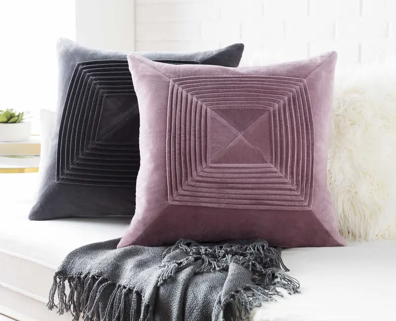 Seffner Mauve Square Throw Pillow