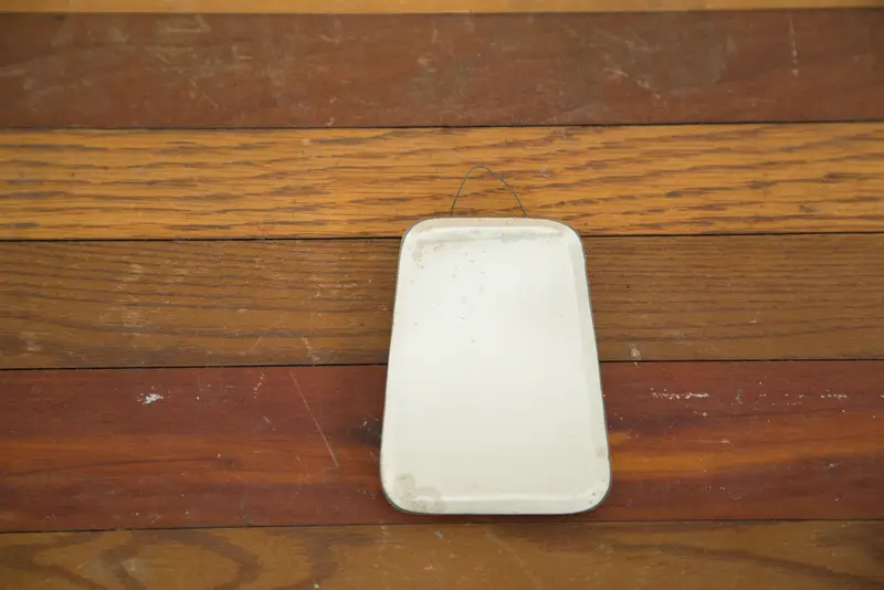 Small Antique Beveled Glass Mirror