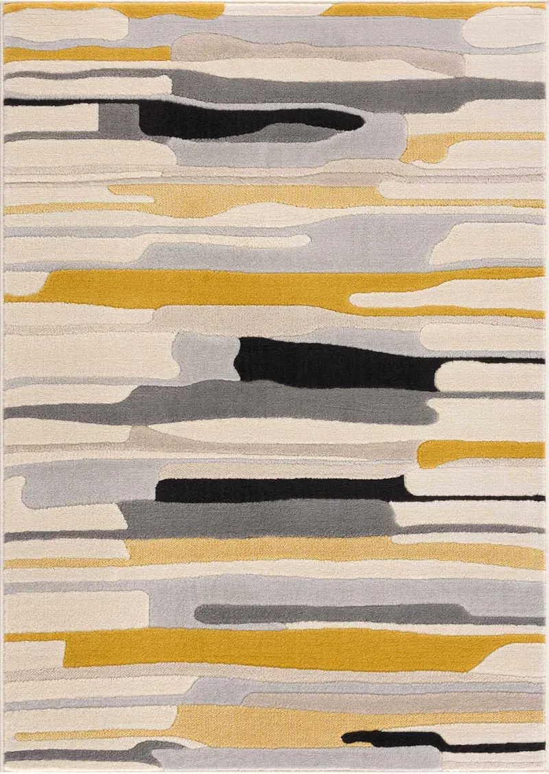 Southfields Mustard Modern Rug