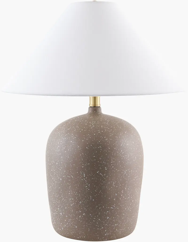 Speckled Beige Ceramic Table Lamp