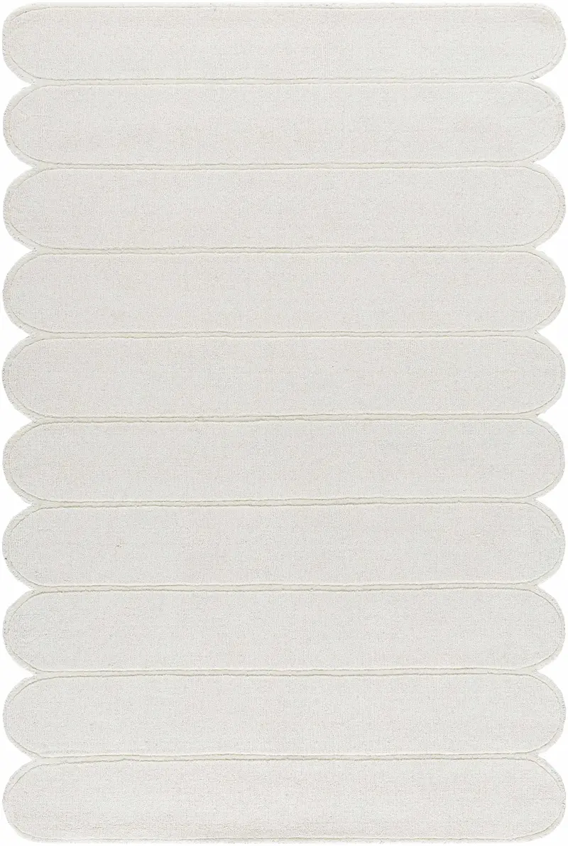 Tayte White Abstract Area Rug