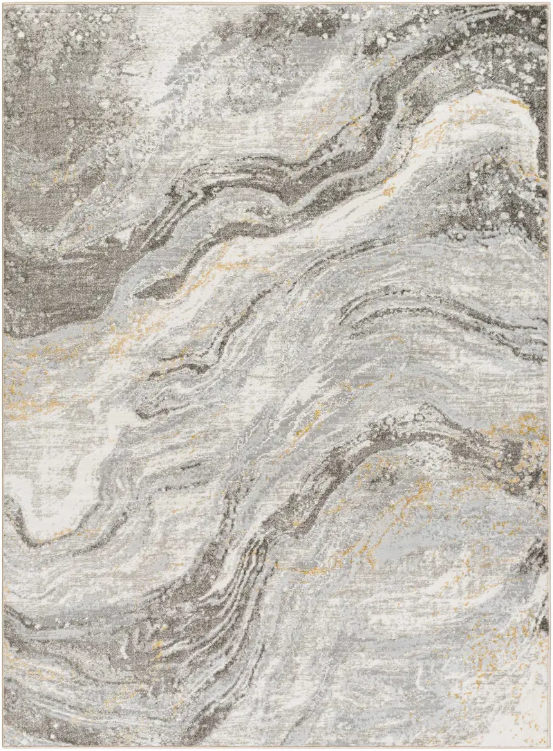 Tess Gray & Brown Marble Area Rug - Clearance