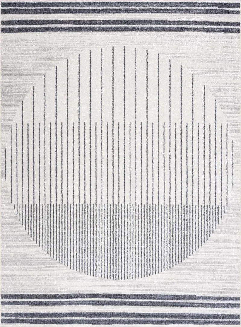 Thad Medium Gray Washable Area Rug