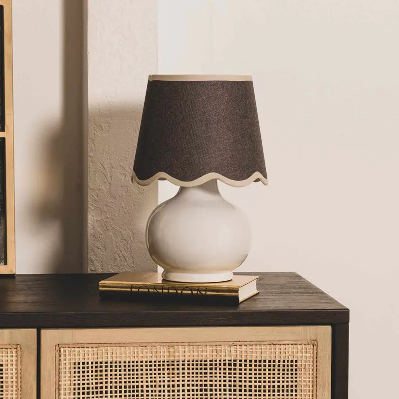 Theisseil Gray Shade Table Lamp