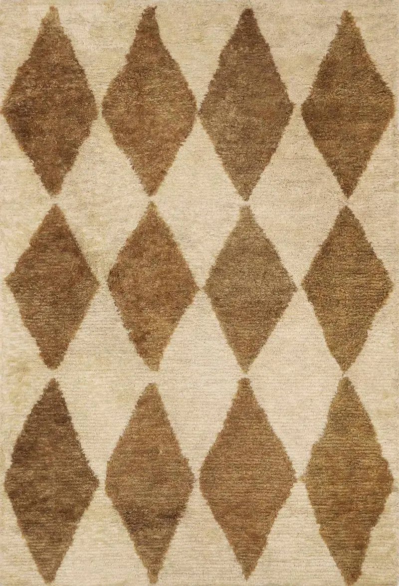Tivka Diamond Checkered Wool Rug