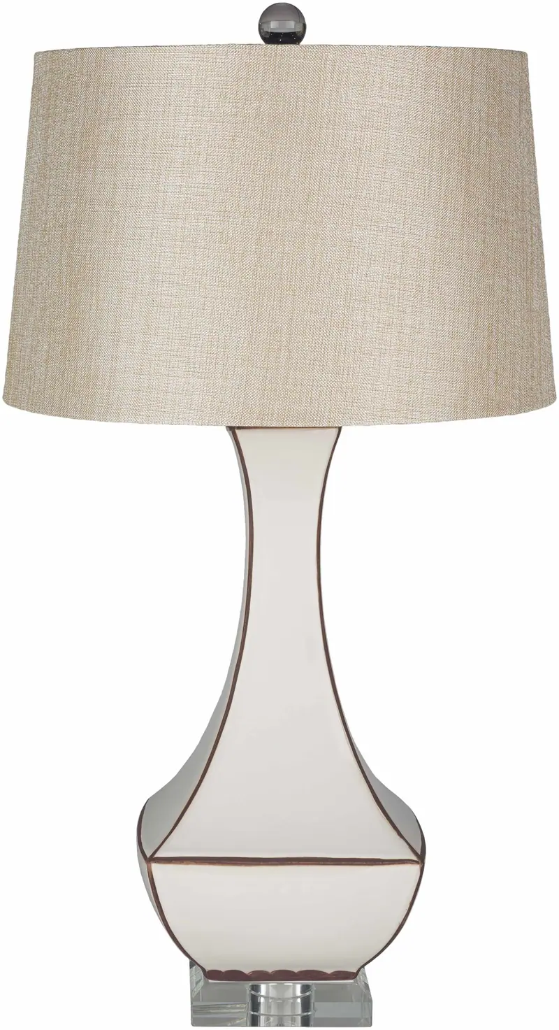Tuka Tan Ceramic Table Lamp - Clearance