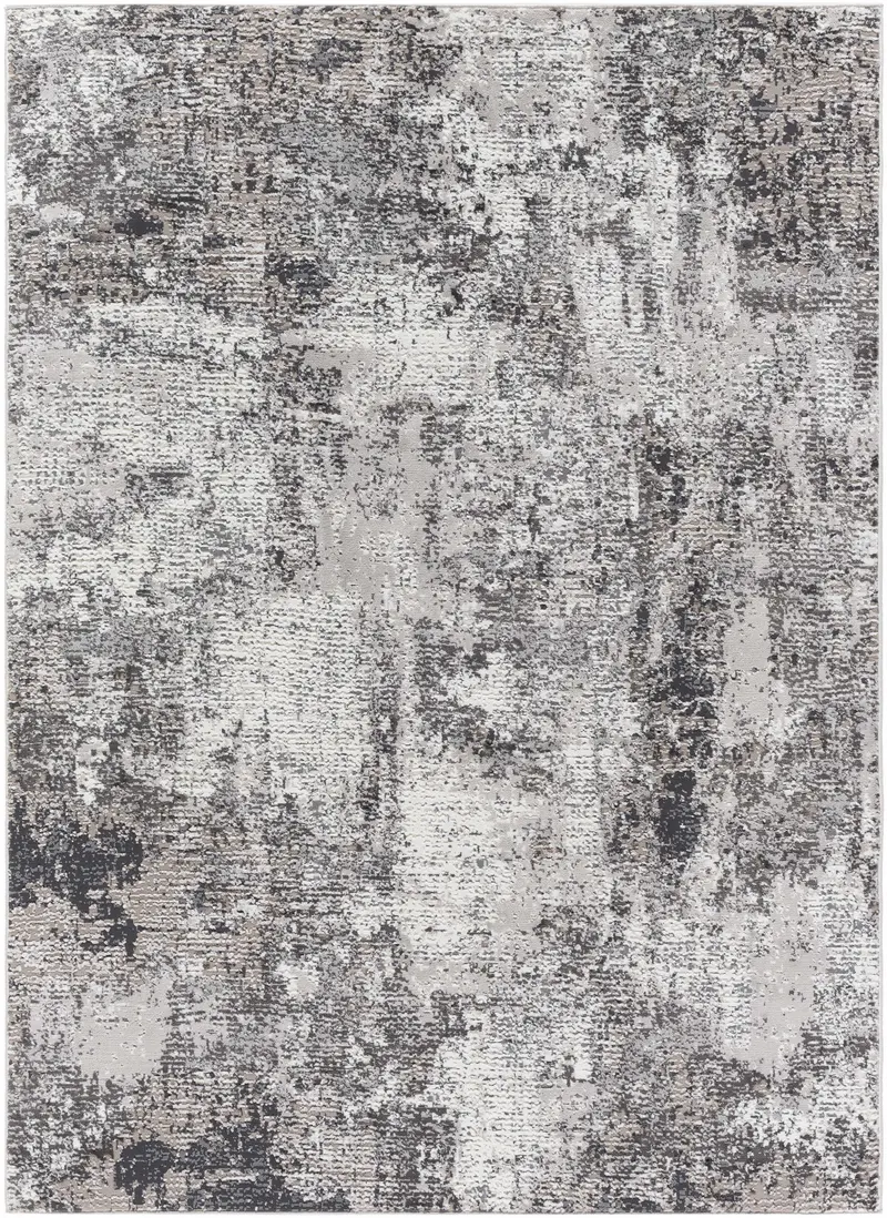 Velez 3D Rock Pattern Washable Rug