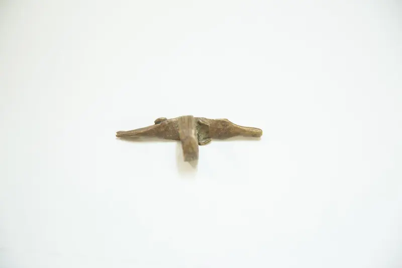 Vintage African Bronze Crocodile Ring