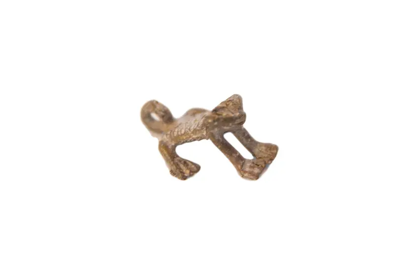 Vintage African Bronze Frog Pendant