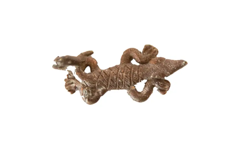 Vintage African Copper Lizard Pendant