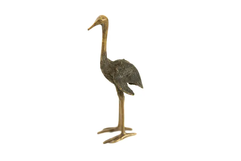 Vintage African Medium Bronze Ostrich