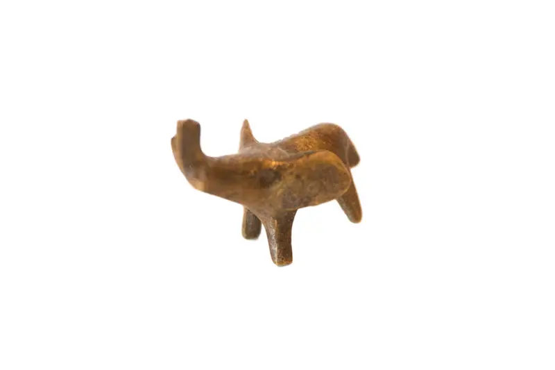 Vintage African Tiny Bronze Elephant
