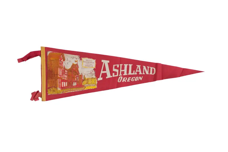 Vintage Ashland Oregon Felt Flag