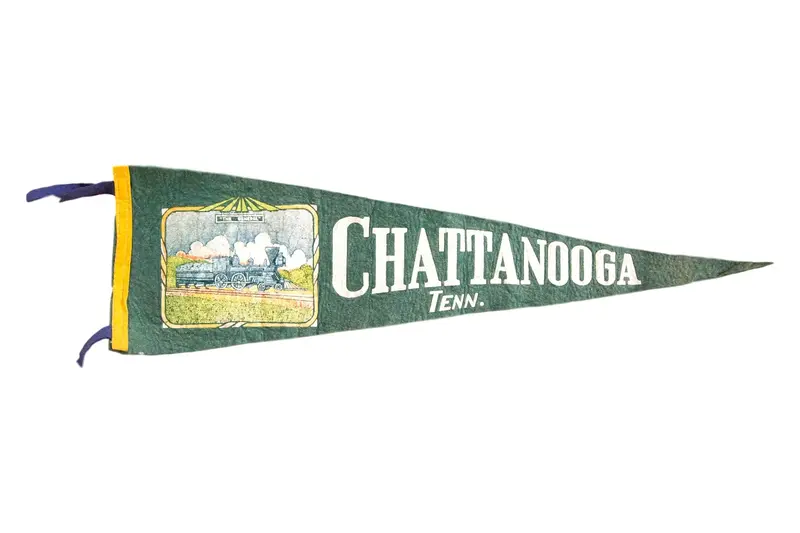 Vintage Chattanooga Tennessee Felt Flag