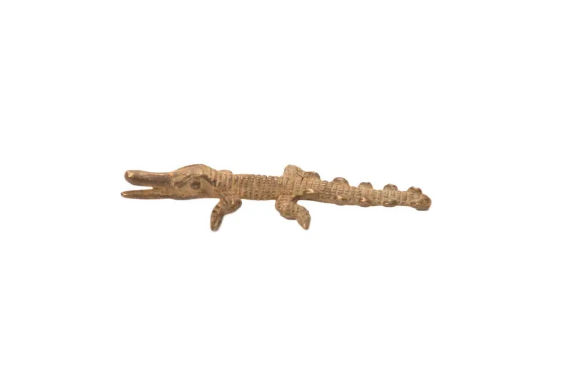 Vintage Dark Crocodile Bronze Gold Weight